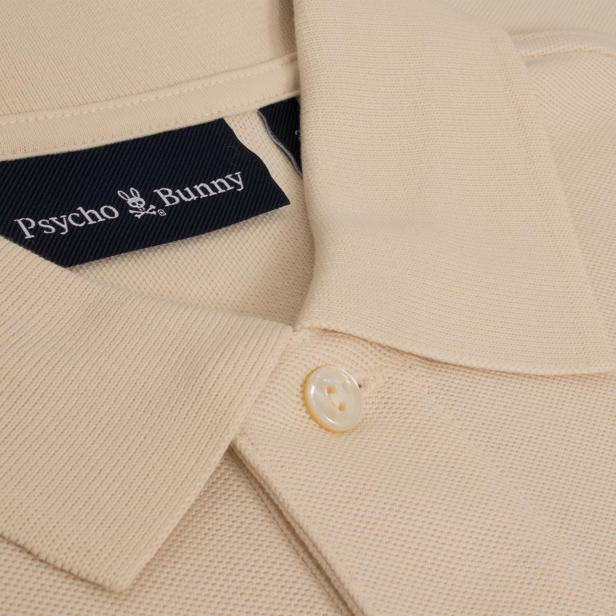 Psycho Bunny Classic Pique Polo Shirt White Cap Grey